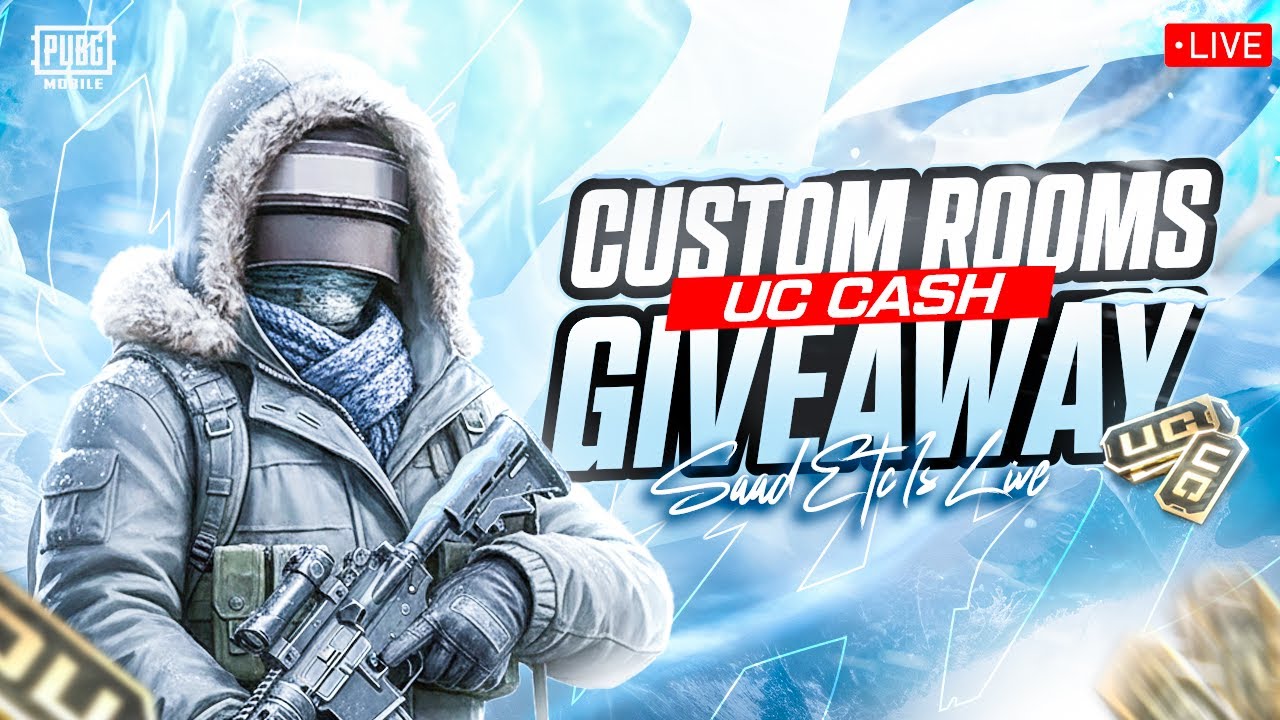 PUBG MOBILE LIVE CUSTOM ROOM & UC GIVEAWAYS | 10 ROYAL PASS GIVEAWAY - SAAD ETC