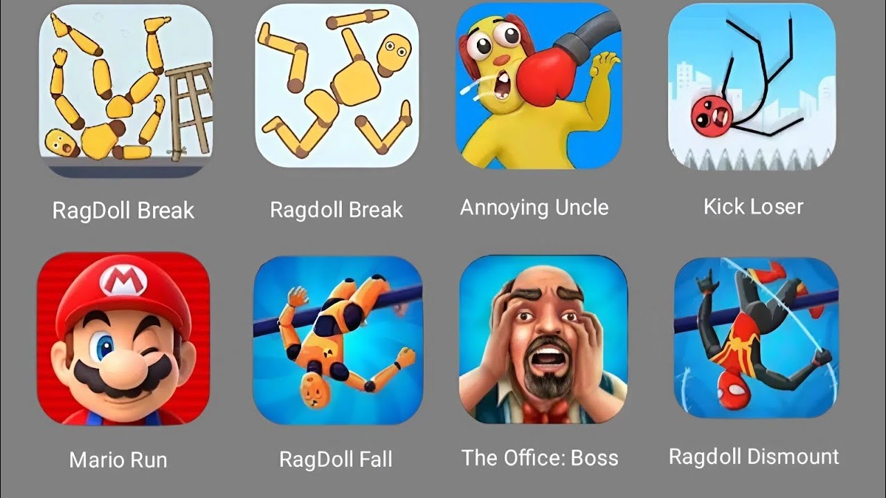 Ragdoll Break,Mario Run,Kick Loser,Annoying Punch Man,The Office: Boss ...