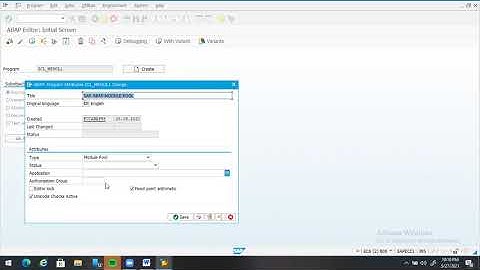 sap abap database table creation and module pool programming