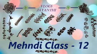 Mehndi class Day 12 | How to learn Mehndi for Beginners class #12 | learn to draw henna