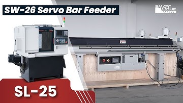 SL-25 Slant Bed CNC Lathe with SW-26 servo bar feeder.