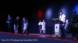 Orange Christian School Years 3 - 4 Thanksgiving Assembly