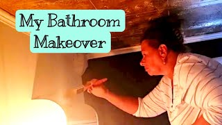 Color Drenching my Bathroom with @lowes Valspar Interior Paint 