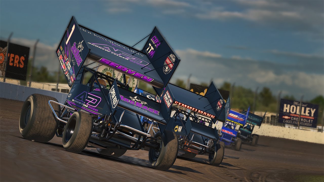World of Outlaws Sprint Cars Battle for the lead at USA Speedway