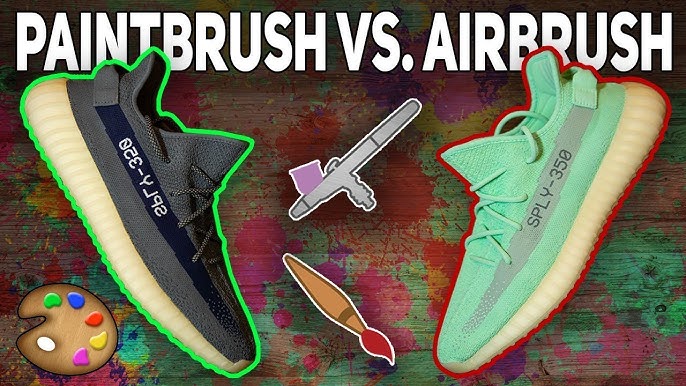 HOW TO PAINT FABRIC SHOES  SUPREME YEEZY BOOST 350 V2 