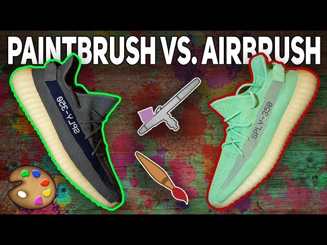 HOW TO PAINT FABRIC SHOES  SUPREME YEEZY BOOST 350 V2 