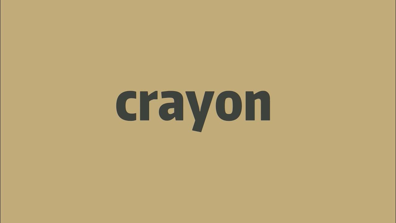 How to pronounce crayon Elin's english YouTube