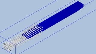 Autocad CFD SAW tub - virtual wind tunnel - iso view.
