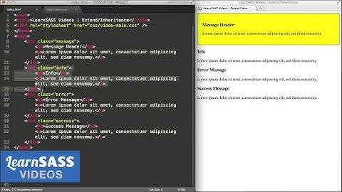 LearnSASS Video Tutorials: Extend/Inheritance