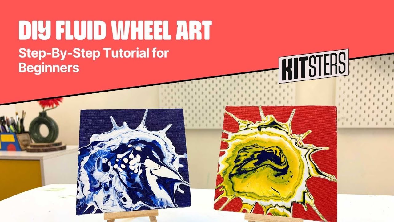 DIY Fluid Wheel Art for Beginners | Relaxing Abstract Painting Tutorial | Kitsters DIY Kit