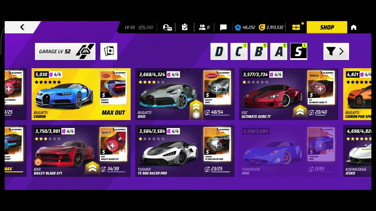 ASPHALT LEGENDS UNITE | Garage Tour | F2P Account 