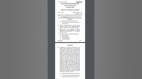 MMPM 005 question paper Dec 2022  #marketing #marketingservices #shorts