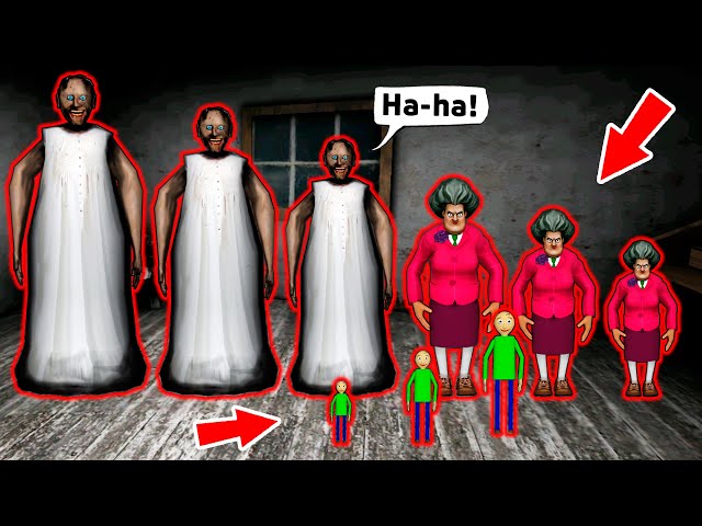 Scary Teacher 3D Animation - Baldi's vs Miss T, Ice Cream 3 Running away  from Granny - BiliBili