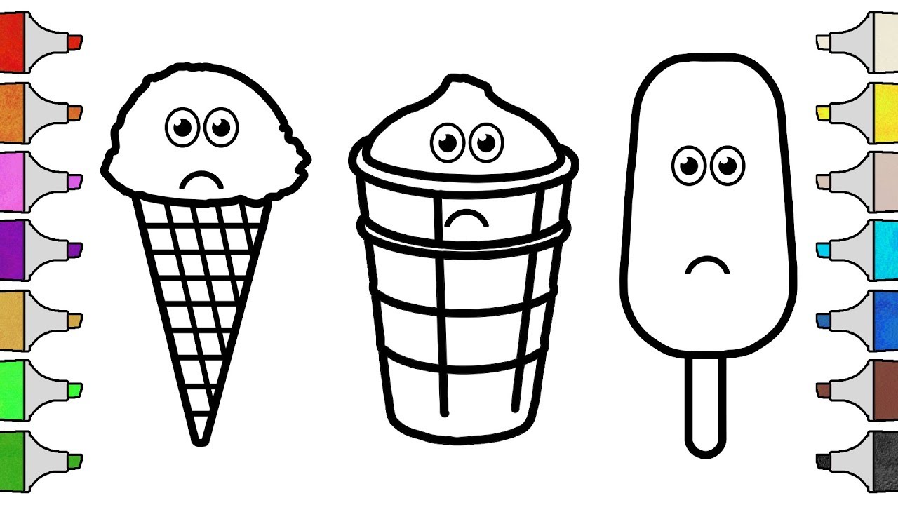 Wrong Colors with Crying Popsicle & Ice Cream - Coloring ...