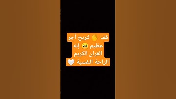 قف 🖐️ لتربح أجر عظيم 🥺 إنه القران الكريم الراحة النفسية 🤍 #قران_كريم #الله