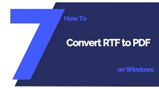 نحوه تبدیل RTF به PDF در ویندوز | عنصر PDF 7