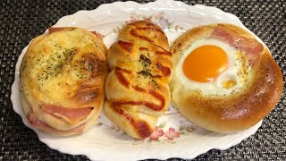 【朝食に❤️ 】一度に3種類のお惣菜パン！