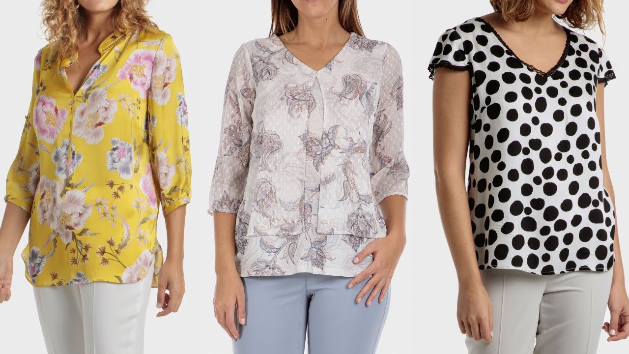 Blusas MODERNAS y BONITAS para MUJERES DE 50, 60, 70, 80 AÑOS BLUSAS DE  MODA PARA SEÑORAS DE + DE 50 