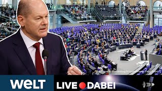 BUNDESTAG: Bohrende Fragen zur Ukraine- Olaf Scholz stellt sich dem Parlament | WELT Live dabei