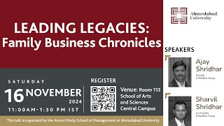Family Business Chronicles, Leading Legacies: A. Shridhar Group