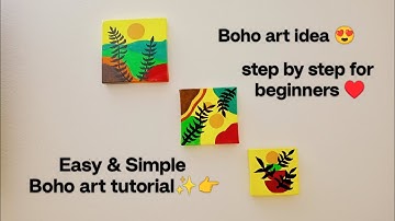 Boho art idea | Easy & simple Boho art tutorial | Step by step for beginners ♥️✨