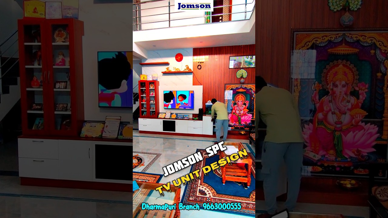 SPC Interiors Dharmapuri || SPC Tv Showcase Work Dharmapuri || SPC Cupboard Work Dharmapuri 
