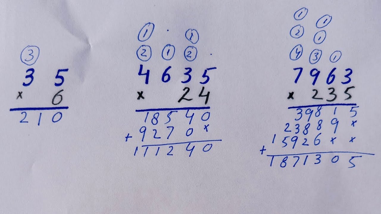 How to do multiplication. - YouTube