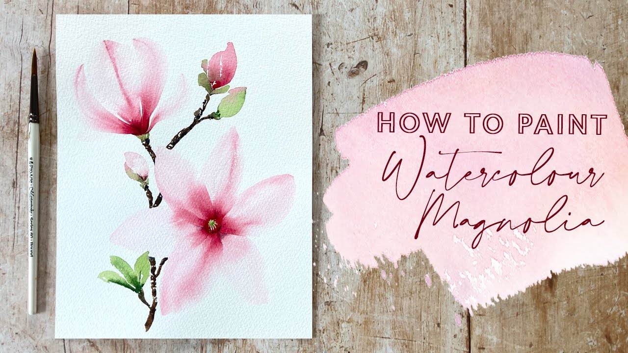 How to Paint Watercolour Magnolia