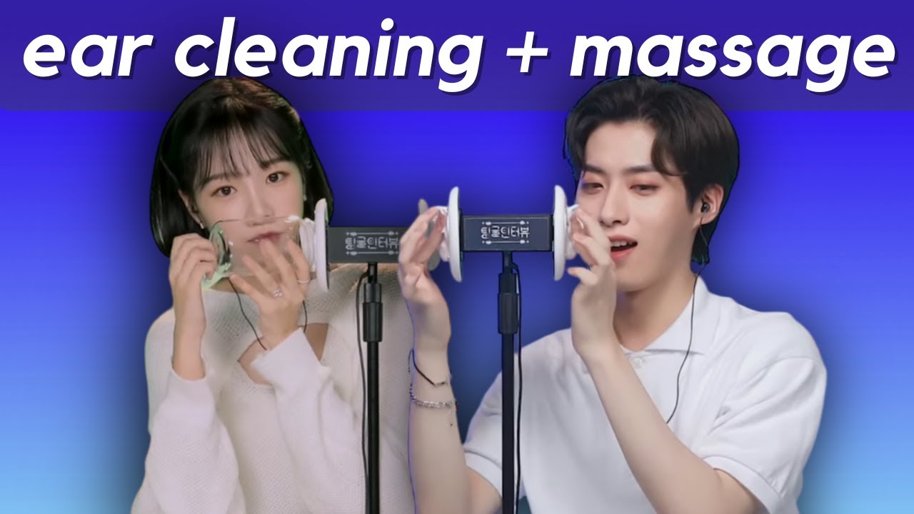 kpop idols doing asmr [ear cleaning + massage]