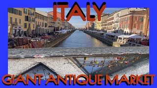 GIANT ANTIQUE MARKET MILAN ITALY JAN 2022 | MERCATONE DELL'ANTIQUARIATO SUL NAVIGLIO GRANDE | EP26