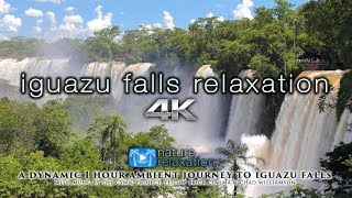 Iguazu Falls Relaxation 4K 1Hr Dynamic Ambient Nature Film With Music For Healing & Stress Relief