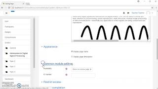 Moodle Managing Course Outcomes