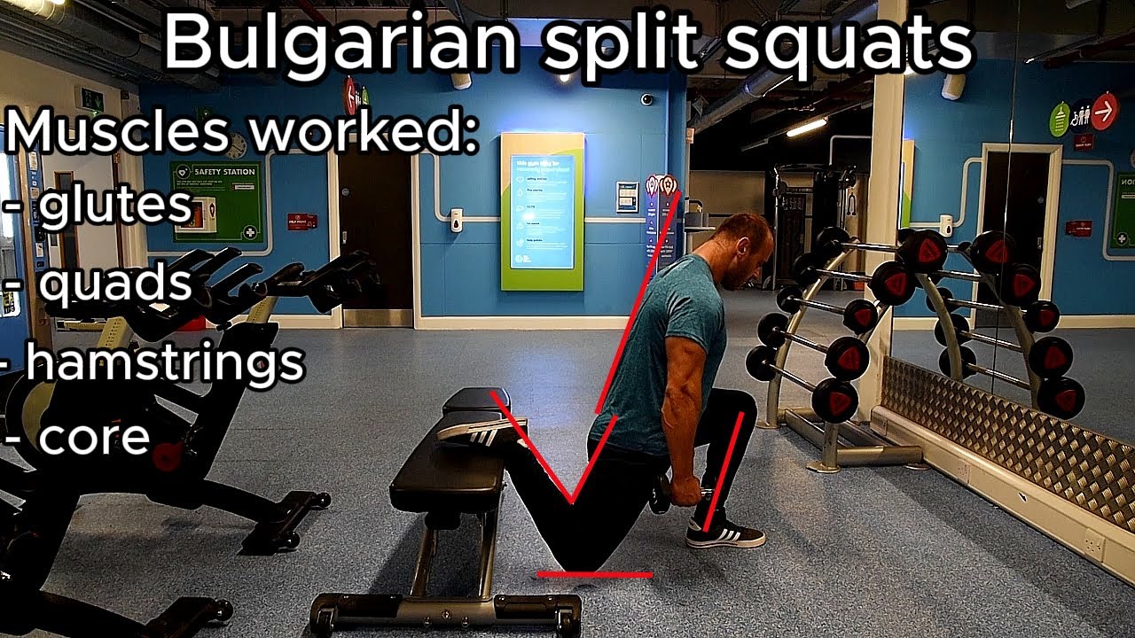 How to do Bulgarian split squats properly - YouTube