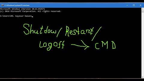 CMD-shutdown, restart,Logoff  computer(tips and tricks)