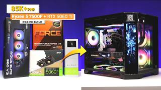 Build VLOG (POV): ₱85K+ RGB PC Build | Ryzen 5 7500F | RTX 5060 ti 16G