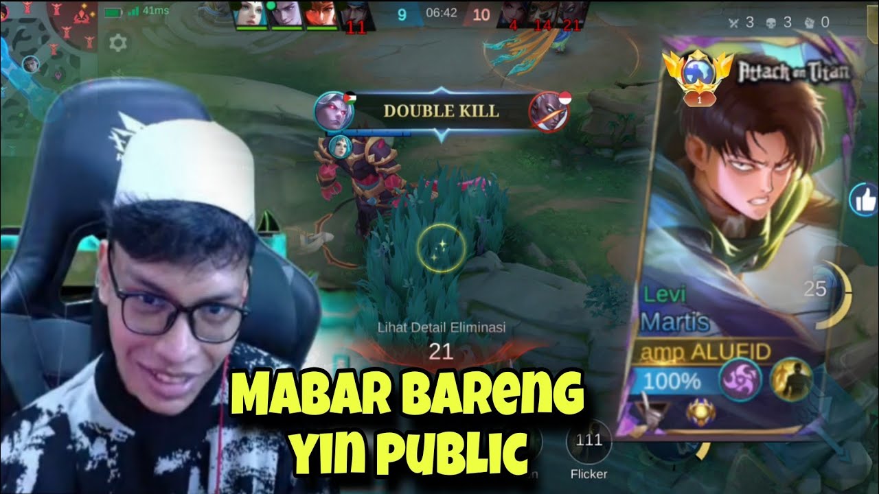 MABAR SAMA STRIMER YIN PUBLIC‼️TOP GLOBAL YIN, MUSUH AUTO KETAR - KETIR‼️