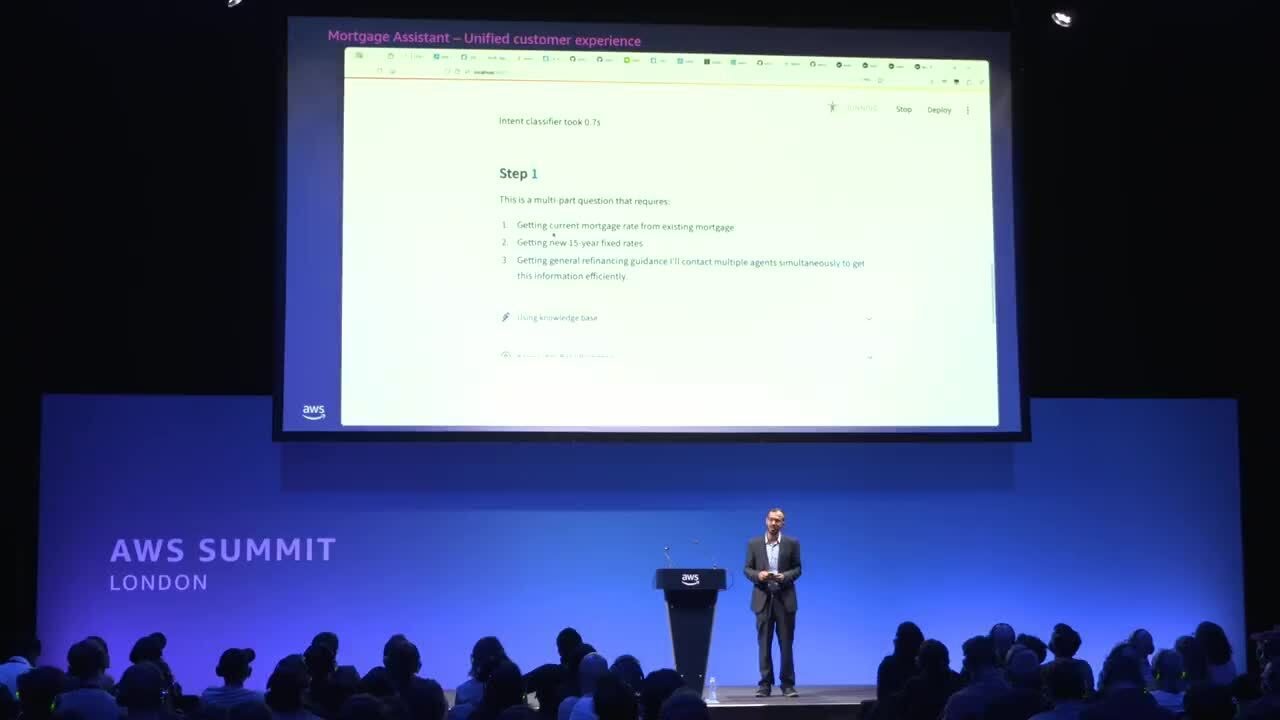 AWS Summit London 2025 - Using multiple agents for scalable generative AI applications, featuring As