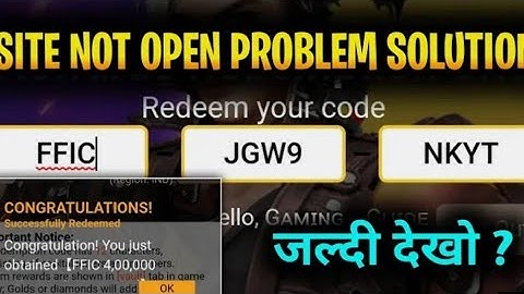 Free Fire Rewards Redemption Site Not Working Problem Funny Status  This Site Can