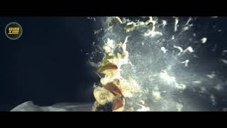 Shooting an apple in slow motion