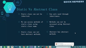 Abstract Vs Static Class in C#.NET