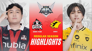 [HIGHLIGHTS] GEEK FAM vs ONIC REGULAR SEASON | MPL ID S16 GEEK vs ONIC