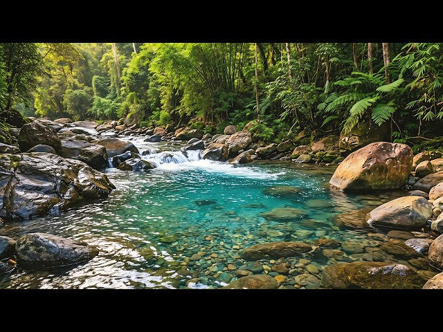 Pure Flowing River Sounds 🍃 Natural White Noise for Focus