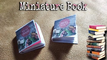 DIY Miniature Books with Real internal Pages – Easy Dollhouse Accessory