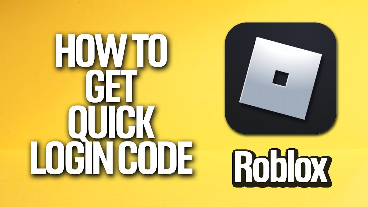 How To Get Quick Login Code In Roblox Tutorial 