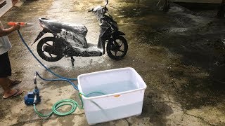 Tutorial Cuci Motor Tanpa Sentuh (Touchless) Menggunakan Active Foam Dari GRASS. 