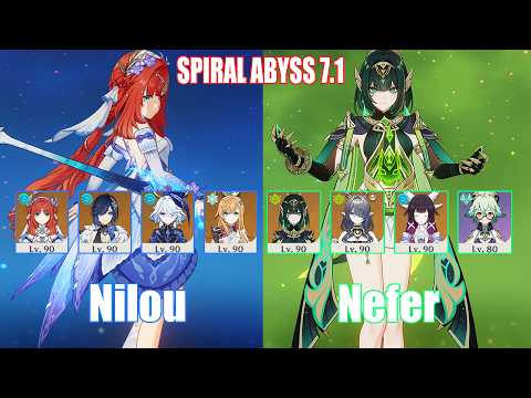C0 Nilou Hypercarry & C0 Nefer Lunar Bloom | Spiral Abyss 7.1 | Genshin Impact