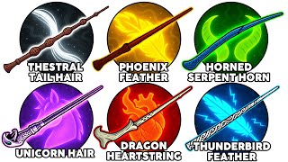 Every OFFICIAL Wand WOOD and CORE in Harry Potter EXPLAINED in Detail