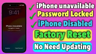 Forgot Passcode iPhone 6 to X Factory Reset without Updating iOS firmware