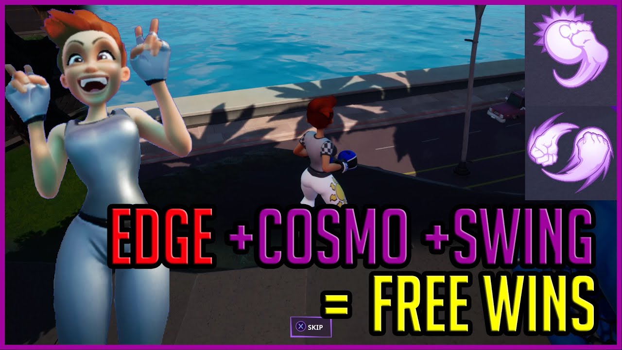 Cosmo Shot And Giant Swing At The Edge Is Cheap And OP - Rumbleverse Battle Royale