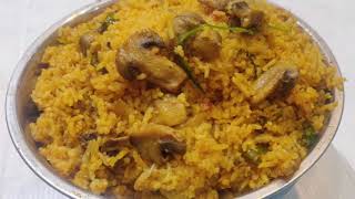 Mushroom biryani / How to make Mushroom Biriyani in Pressure cooker / ಮಶ್ರೂಮ್ ಬಿರಿಯಾನಿ /